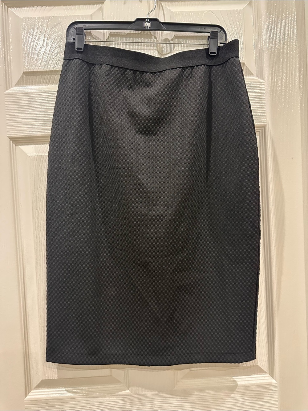 Alfani Black Textured Pencil Skirt